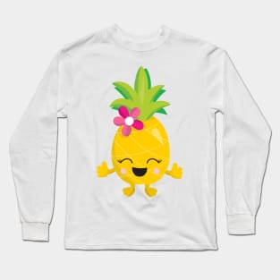 Cute Kawaii Pineapple Long Sleeve T-Shirt